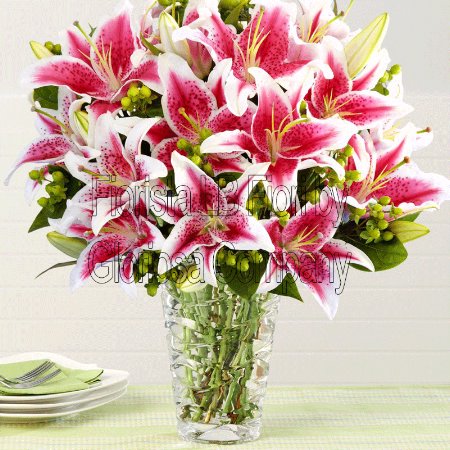 Mazzo di Gigli lilium Bianco e Rosa