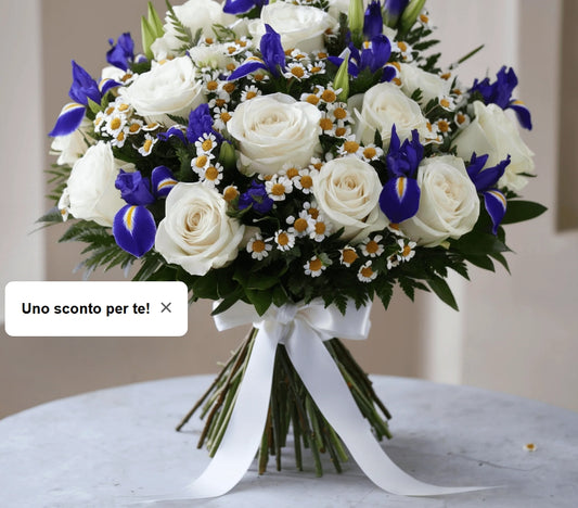Bouquet Bianco e Blu