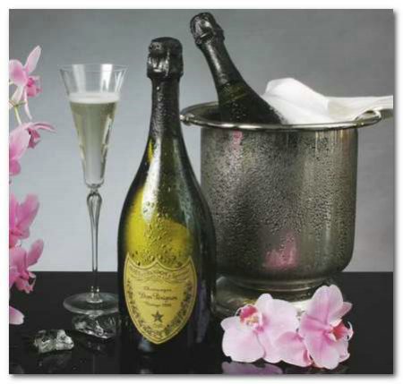 Bottle of Dom Perignon Champagne